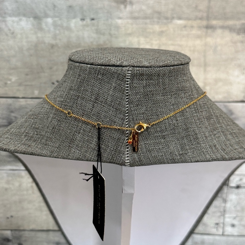 Kurt Geiger London Mixed Crystal Frontal Necklace Goldtone plate/cubic zirconia - Picture 4 of 6